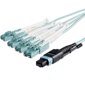 10M MTP TO LC BREAKOUT CABLE PLENUM MPO MULTIMODE FIBER CABLE