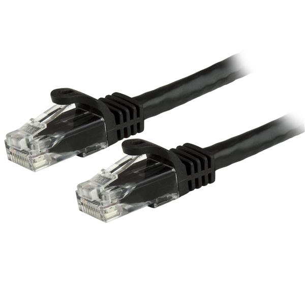 1FT BLACK CAT6 ETHERNET CABLE SNAGLESS RJ45 UTP PATCH CABLE CORD