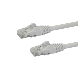 1FT WHITE CAT6 ETHERNET CABLE SNAGLESS RJ45 UTP PATCH CABLE CORD