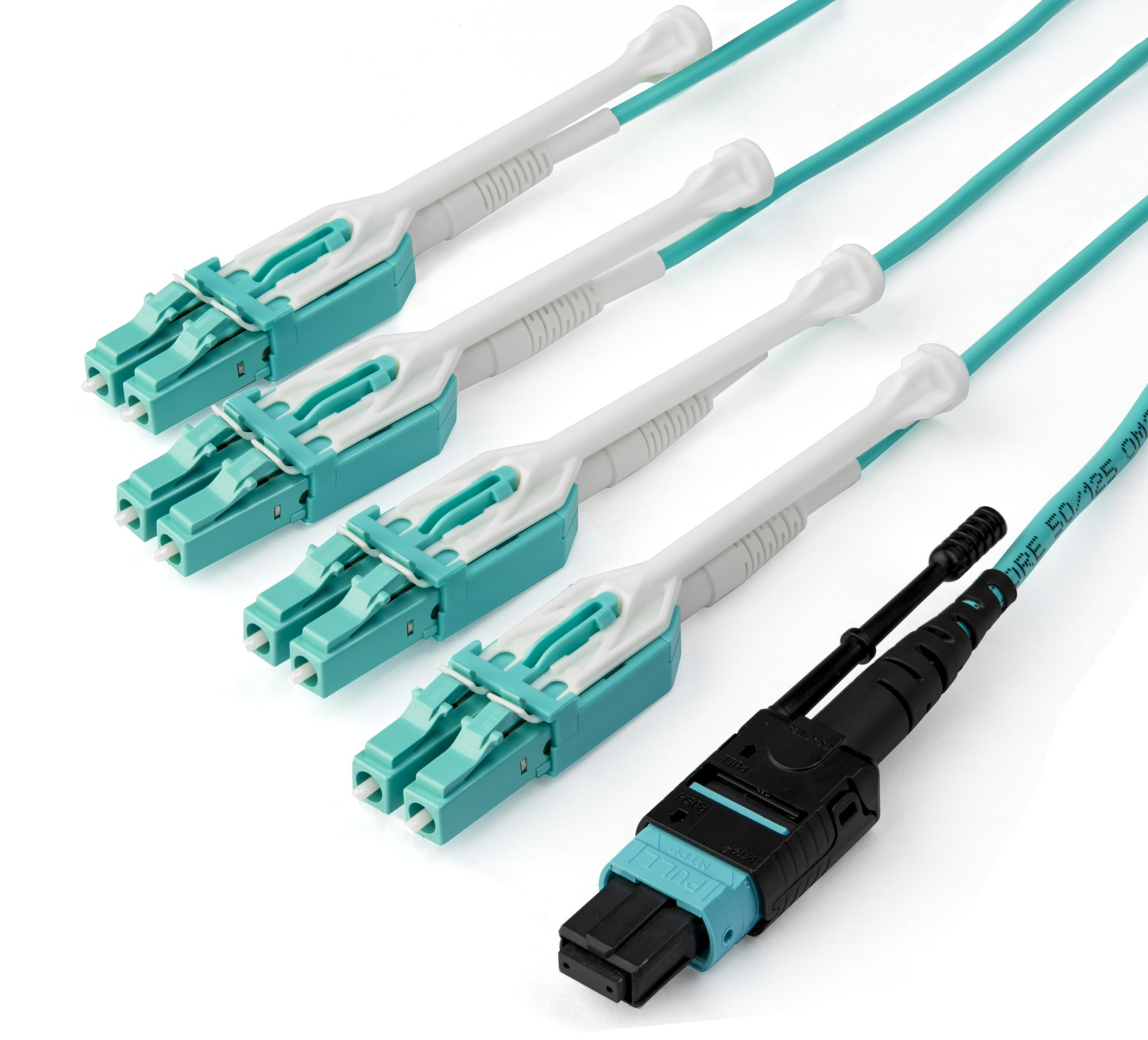 1M MTP TO LC BREAKOUT CABLE OM3 PLENUM MPO MULTIMODE FIBER CABLE