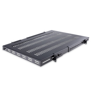 1U SERVER RACK SHELF ADJUSTABLE HEAVY DUTY VENTED RACK MOUNT SHELF