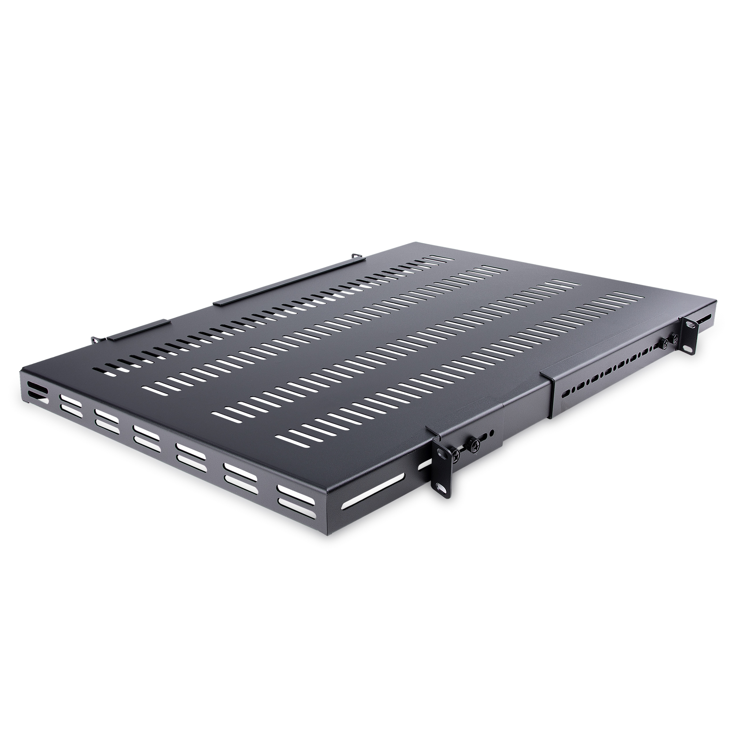 1U SERVER RACK SHELF ADJUSTABLE HEAVY DUTY VENTED RACK MOUNT SHELF