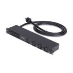 1U rack-mounted PDU unit with 20x electrical outlets