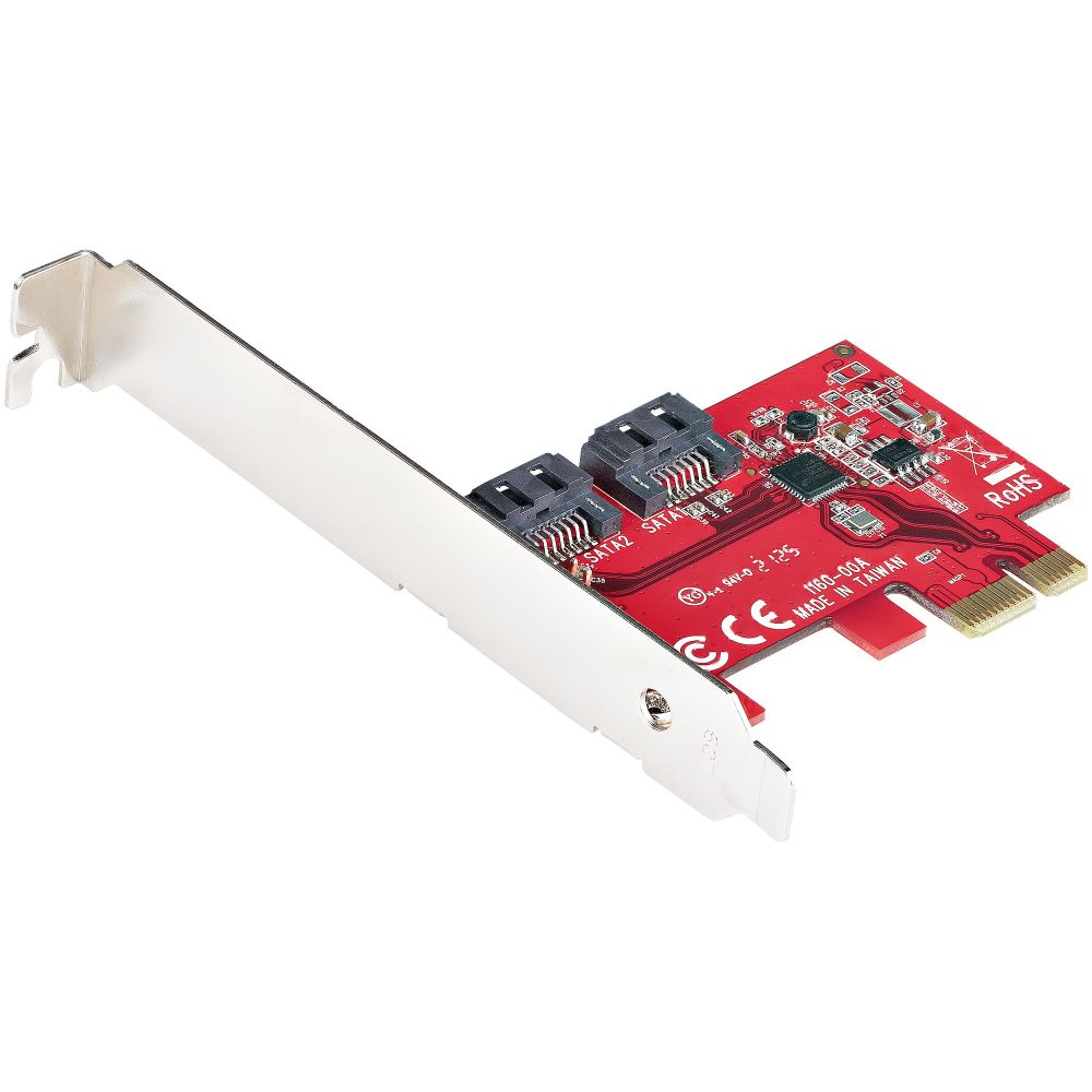 - 2-Port SATA III 6Gbps PCI Express 2.0 x1 expansion card