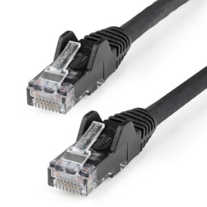 25FT BLACK CAT6 ETHERNET CABLE LSZH SNAGLESS PATCH CABLE LAN RJ45