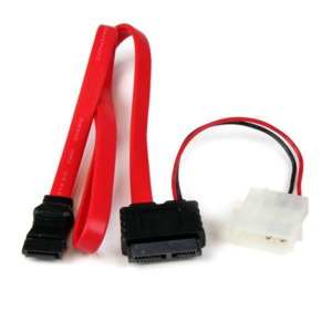 36IN SLIMLINE SATA FEMALE TO SATA W/ LP4 POWER CABLE ADAPTER