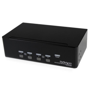 4 PORT DUAL MONITOR DVI KVM SWITCH TWO SCREEN DISPLAYS DVI KVM
