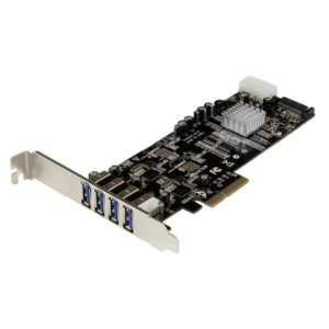 4 PORT USB 3.0 PCI EXPRESS CARD USB 3.0 PCIE CARD W/ LP4 SATA POWER