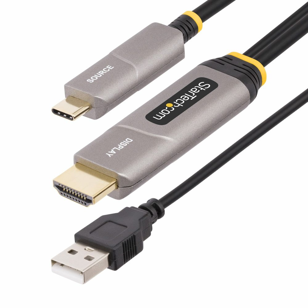 50ft (15.2m) USBC to HDMI Active Optical Cable supports 4K 60Hz and 8/10bit RGB/YCbCr 4:4:4