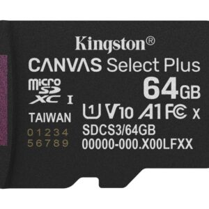 64GB micSDXC Canvas Select Plus Gen3 100R A1 Single Pack w/o ADP