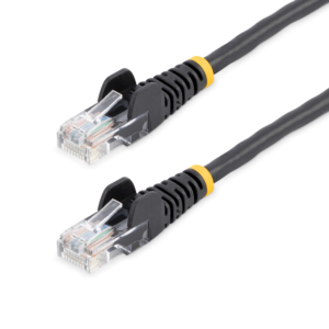 6FT BLACK CAT5E CABLE SNAGLESS ETHERNET CABLE GIGABIT LAN RJ45