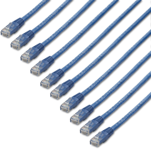 6FT BLACK CAT6 CABLE 10 PACK RJ45 UTP PATCH CABLE GIGABIT LAN