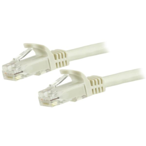 6IN WHITE CAT6 ETHERNET CABLE SNAGLESS RJ45 UTP PATCH CABLE CORD