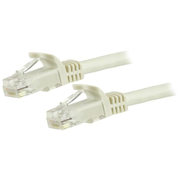 6IN WHITE CAT6 ETHERNET CABLE SNAGLESS RJ45 UTP PATCH CABLE CORD