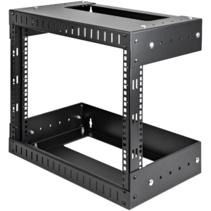 8U WALL MOUNT OPEN FRAME RACK NETWORK EQUIPMENT PATCH PANEL RACK