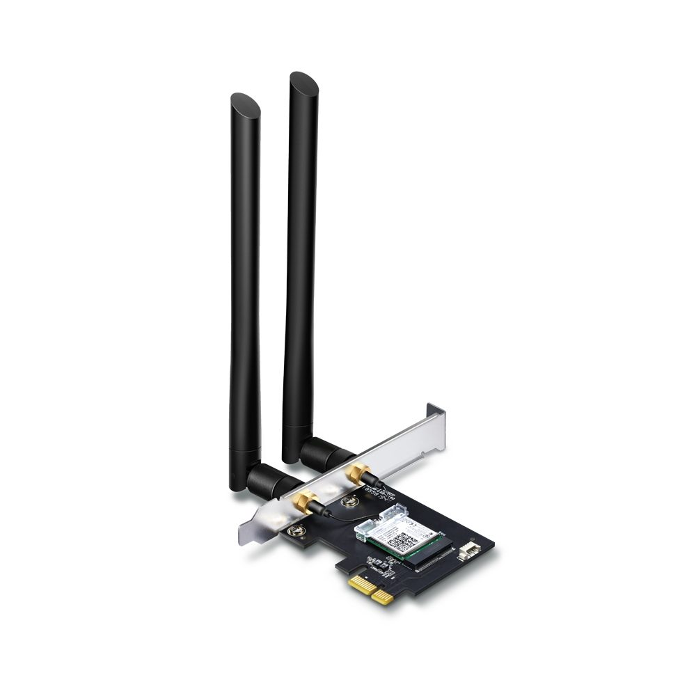 AC1200 Wi-Fi Bluetooth 4.2 PCIe Adapter. 300 Mbps 2.4 GHz band and 867 Mbps 5 GHz