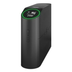 APC Midnight (Black) Gaming UPS with 1500VA and reactor circle.10 outlet,