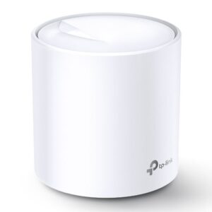 AX1800 Whole Home Mesh Wi-Fi 6 Unit. SPEED: 574 Mbps at 2.4 GHz + 1201 Mbps at 5 GHz
