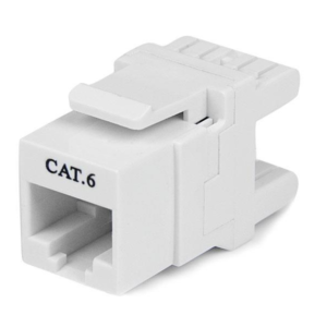 CAT6 RJ45 KEYSTONE JACK WHITE 110 TYPE NETWORK JACK