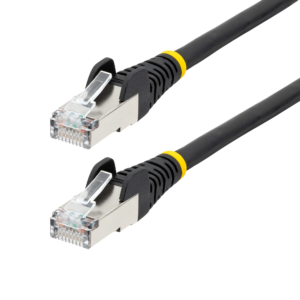 CAT6A ETHERNET CABLE - BLACK 10GBE S/FTP LSZH 100W POE