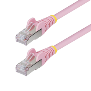 CAT6A ETHERNET CABLE - PINK 10GBE S/FTP LSZH 100W POE