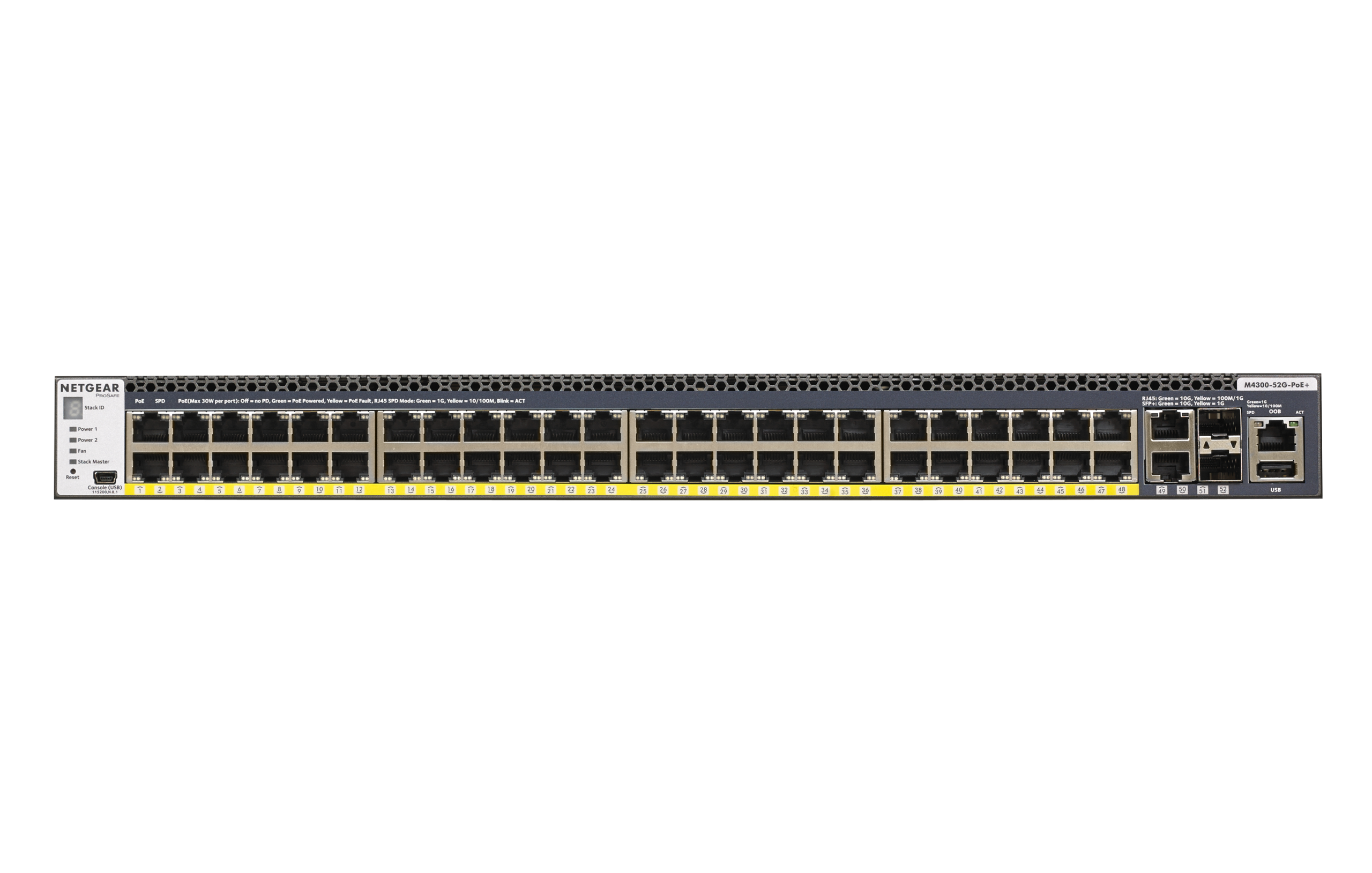 M4300-52G-POE+ MANAGED SWITCH WITH 550W PSU