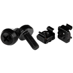 M6 MOUNTING SCREWS BLACK 12MM 50 PACK SERVER RACK M6 CAGE NUTS