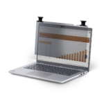 Privacy screen uses a Microlouver technology that darkens the screen view from the sides (+ /