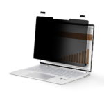 Privacy screen uses a microlouver technology that darkens the screen view from the sides (+/- 30