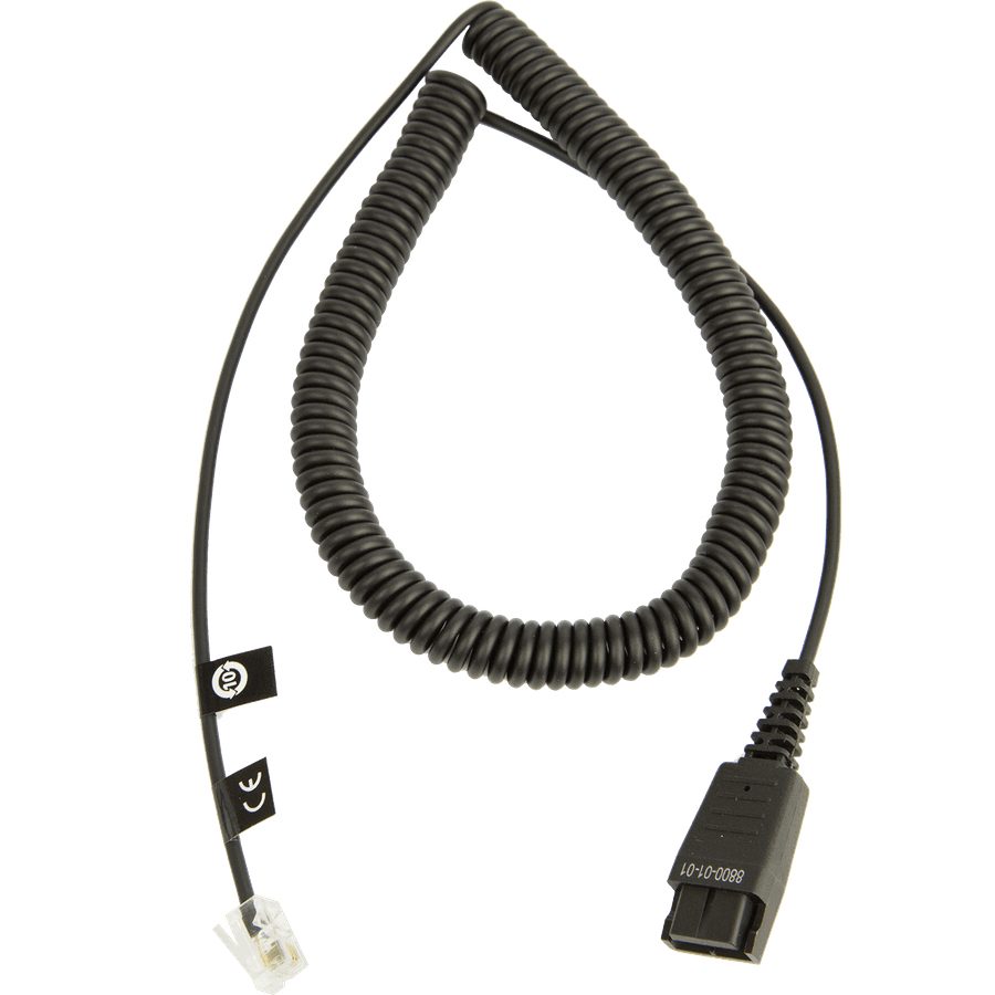 QD cord, coiled, mod plug