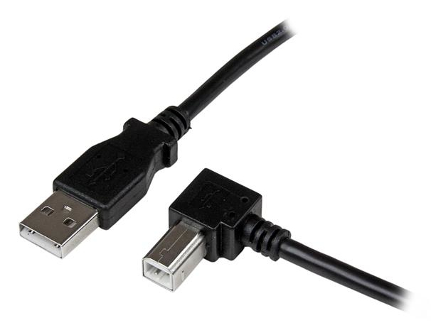 RIGHT ANGLE USB A TO B CABLE 6FT USB 2.0 PRINTER CABLE CORD