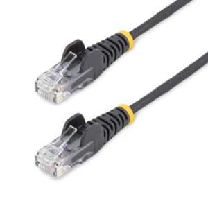 SLIM CAT6 CABLE BLACK LSZH SLIM SNAGLESS RJ45 UTP PATCH CABLE