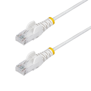 SLIM CAT6 CABLE WHITE LSZH SLIM SNAGLESS RJ45 UTP PATCH CABLE