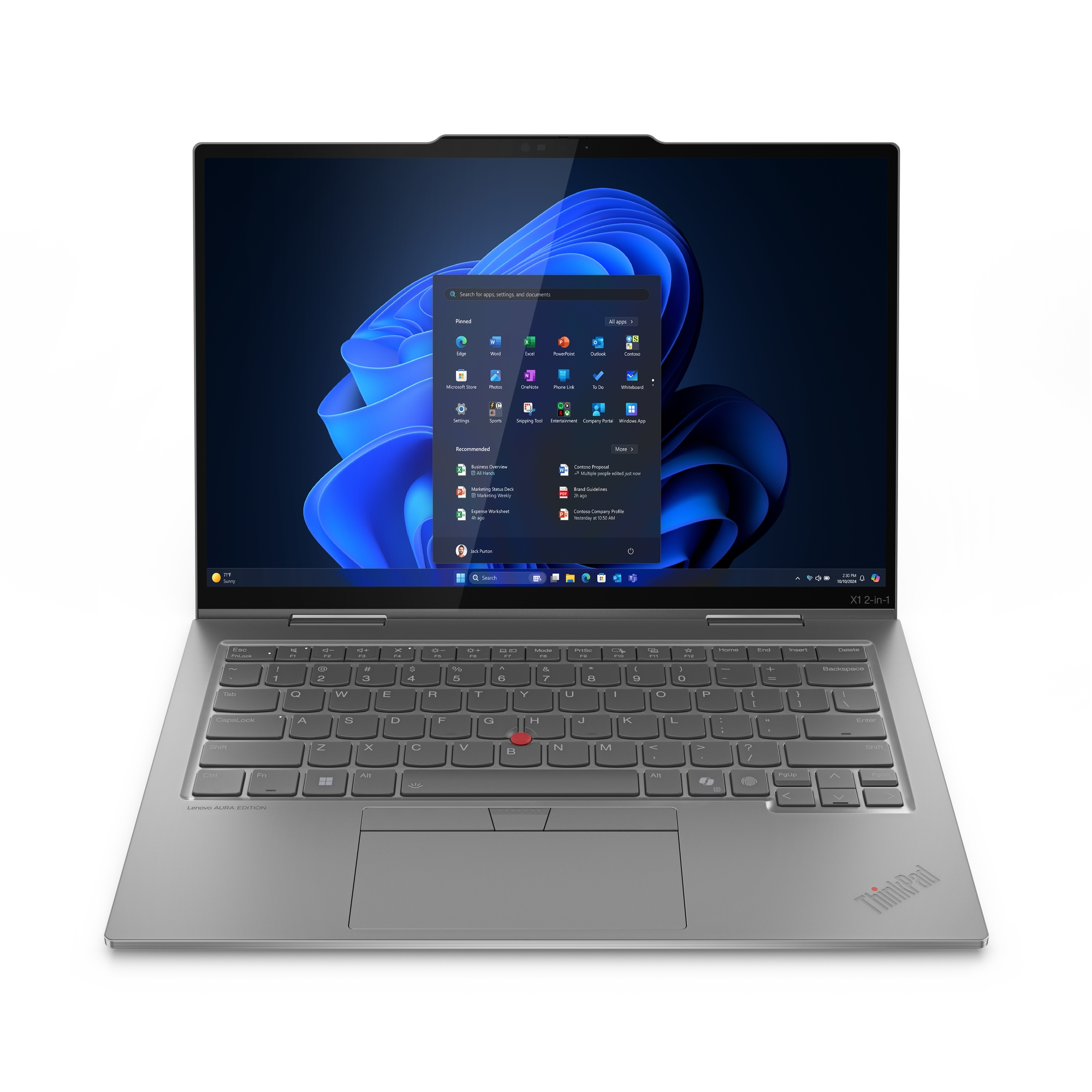 ThinkPad X1 2in1 G10, Intel Core Ultra 7 268V vPro LPEcores up to 3.70GHz