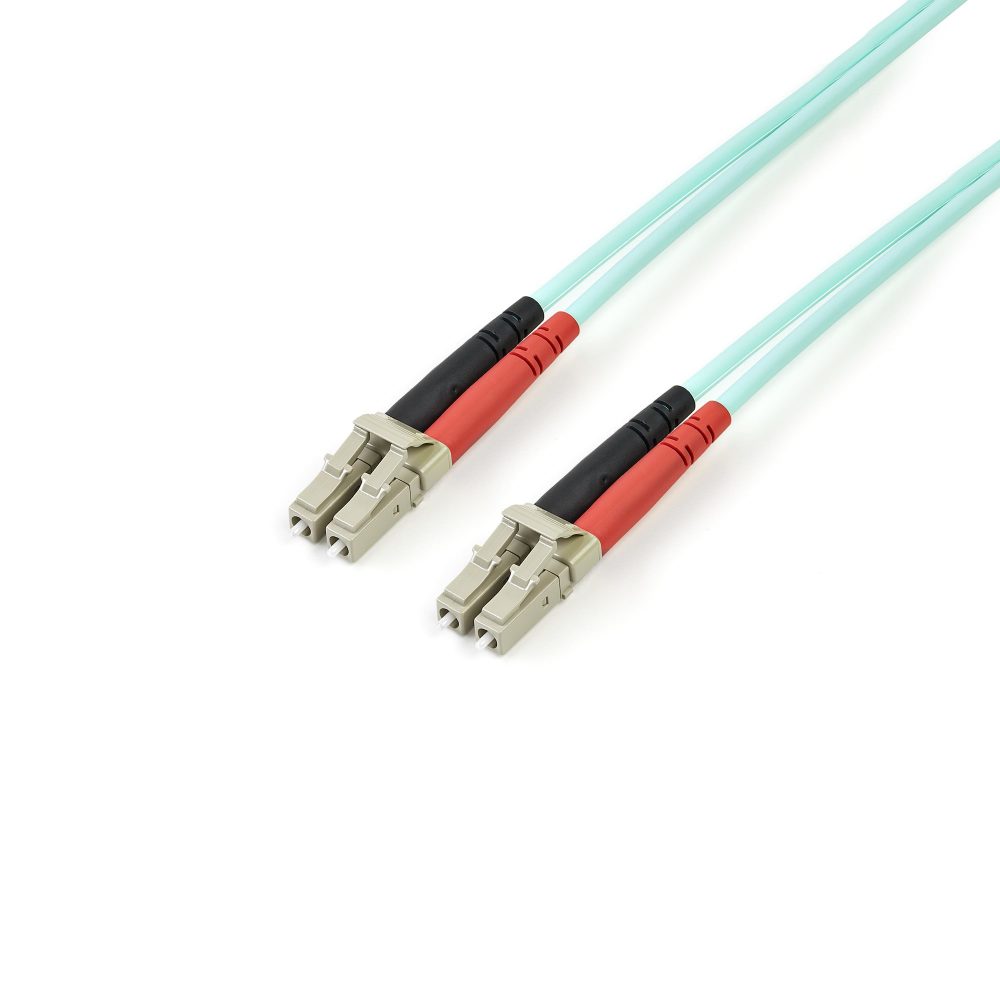 This 2m (6.6ft) high speed 10 Gigabit Multimode Duplex Fiber Cable is terminated