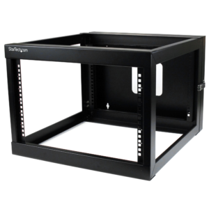WALL MOUNT RACK FOR NETWORK SWITCH 6U HINGED OPEN FRAME RACK