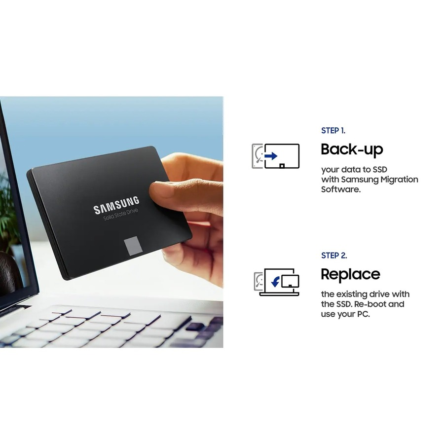 **VENDOR EOL - replaced by MZ-77E4T0B/AM** SAMSUNG 870 EVO 4TB 6Gbps SATA 2.5 Inch Internal Solid