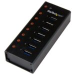 7 PORT USB 3.0 HUB METAL TAA POWERED MOUNTABLE USB SPLITTER HUB